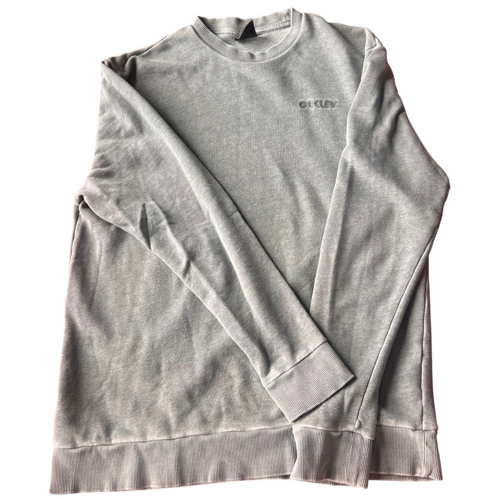 Vintage‎ OAKLEY Gray Faded sweatshirt Spellout Size Medium Y2K 90s